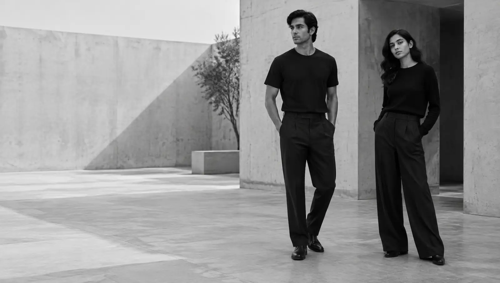 OFFRUNE monochrome campaign for men and women